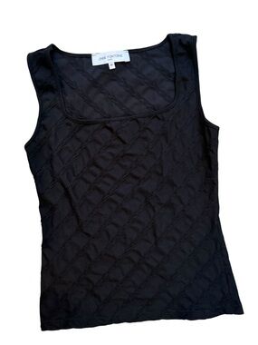 Anne Fontaine Emarose Black Textured Sleeveless Top Camisole Size 40 US M EUC